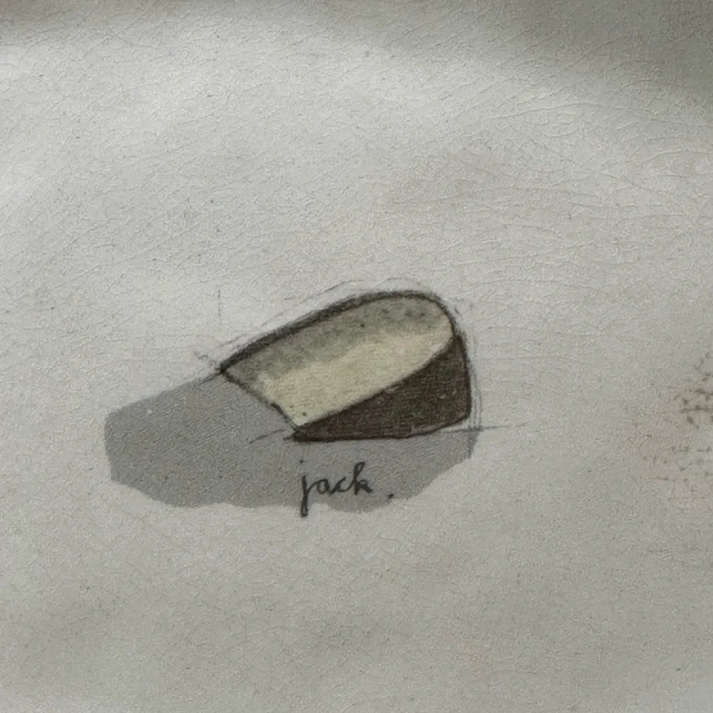 Crate&Barrel Cheese Oval Plates Set of 2 Camembert and Jack